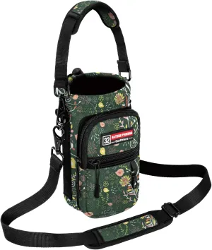 NATURE PIONEOR Water Bottle Holder with Strap,Water Bottle Carrier Bag Sling Sleeve with Adjustable Shoulder Strap & Handle and Large Phone Pocket for Walking,Hiking,Travelling for 25oz/32oz/40oz/64oz