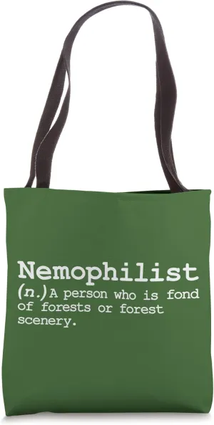 Nemophilist Poetry Forest Vocabulary Definition Nature Lover Tote Bag