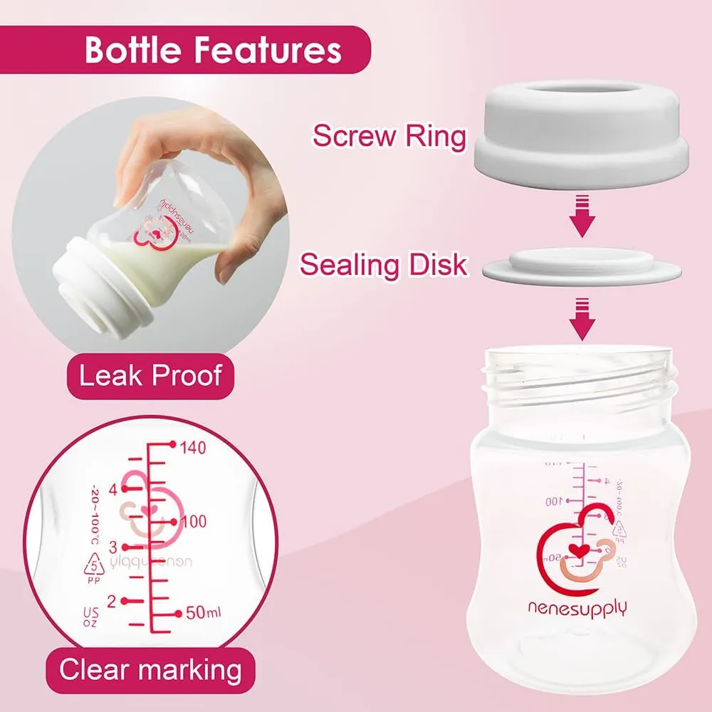 Nenesupply Pump Parts Compatible with Spectra S2 S1 9 Plus Breast Pump to Replace Spectra Pump Parts S2 Accessories Flange 21mm Duckbill Valve Tubing Bottles Backflow Protector
