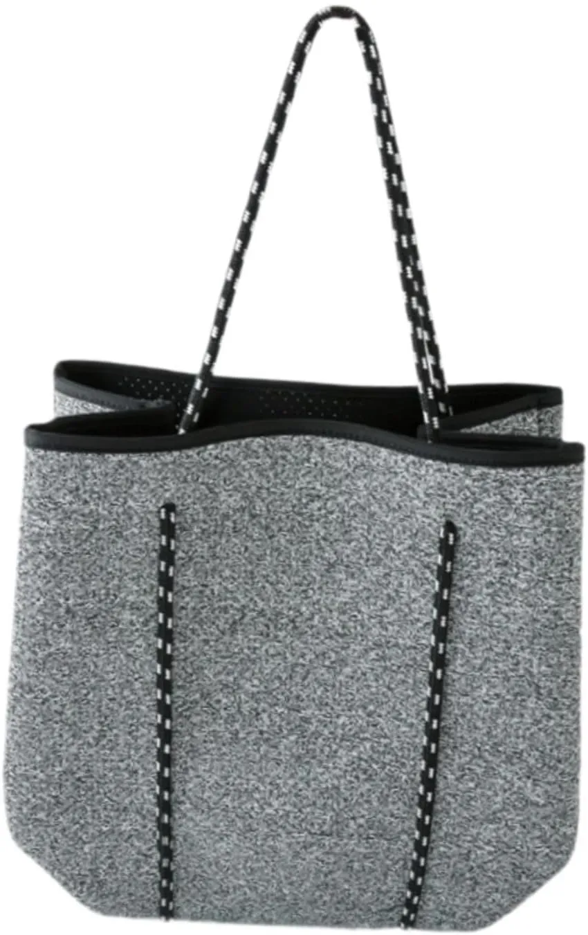 Neoprene Bag Pool Bag with Small Purse Water Resistant Beach Tote Bag Holes Handbag for Traveling Summer Shopping Gym