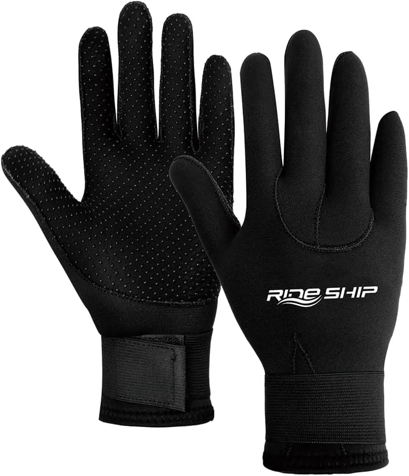 Neoprene Gloves Scuba Diving Gloves Wetsuit Dive Gloves for Men Women Kids, 3MM 5MM Flexible Anti Slip Thermal Five Finger Surfing Glove for Spearfishing Paddling Kayaking Swimming