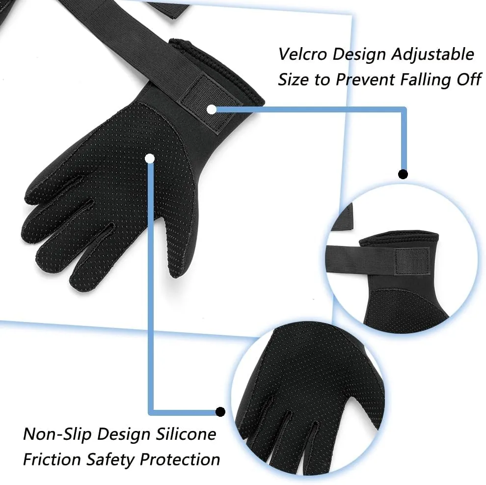Neoprene Gloves Scuba Diving Gloves Wetsuit Dive Gloves for Men Women Kids, 3MM 5MM Flexible Anti Slip Thermal Five Finger Surfing Glove for Spearfishing Paddling Kayaking Swimming