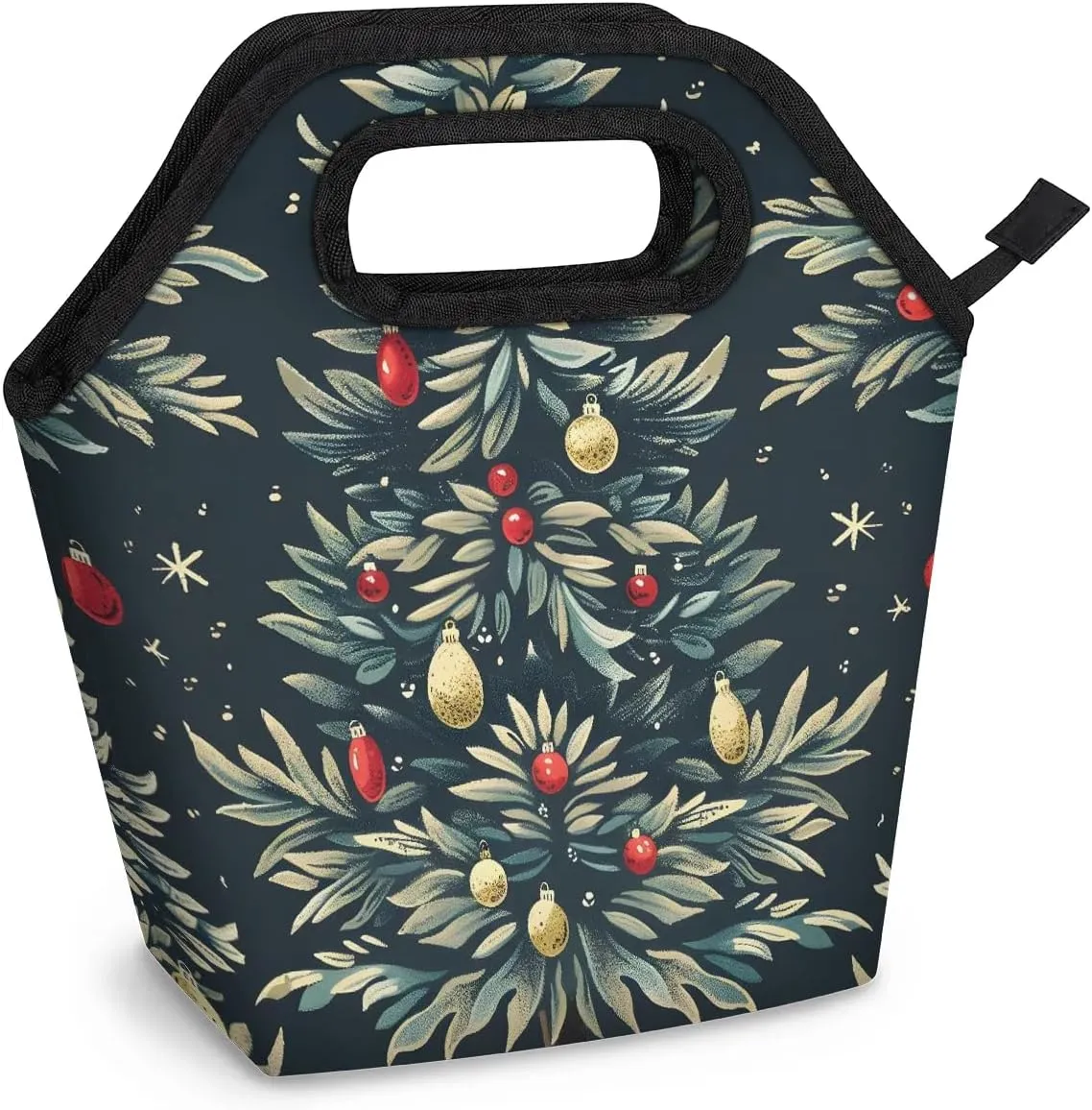 Neoprene Lunch Bags Pulp Fruit Trees Lunch Tote Bag with Zipper Insulated Lunchbox Handbag for Women Reusable Lunch Box Cooler Bag Waterproof Lunch Sack Bag for Work Picnic