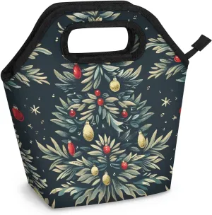 Neoprene Lunch Bags Pulp Fruit Trees Lunch Tote Bag with Zipper Insulated Lunchbox Handbag for Women Reusable Lunch Box Cooler Bag Waterproof Lunch Sack Bag for Work Picnic