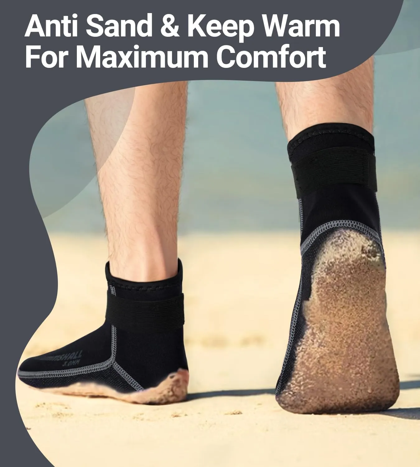 Neoprene Socks 3mm Wetsuit Socks Anti-Slip Keep Warm Diving Socks Swim Socks Water Sport Swimming Surfing