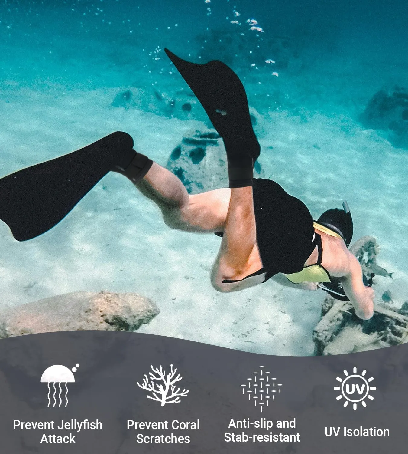 Neoprene Socks 3mm Wetsuit Socks Anti-Slip Keep Warm Diving Socks Swim Socks Water Sport Swimming Surfing
