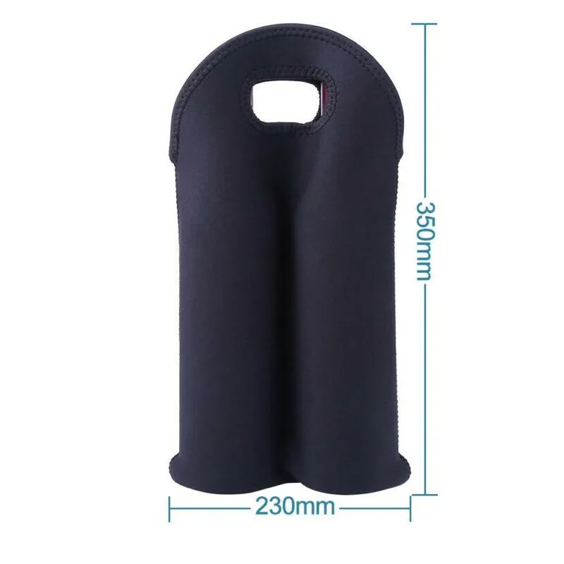 Neoprene Wine Bottle Cooler Sleeve - Double