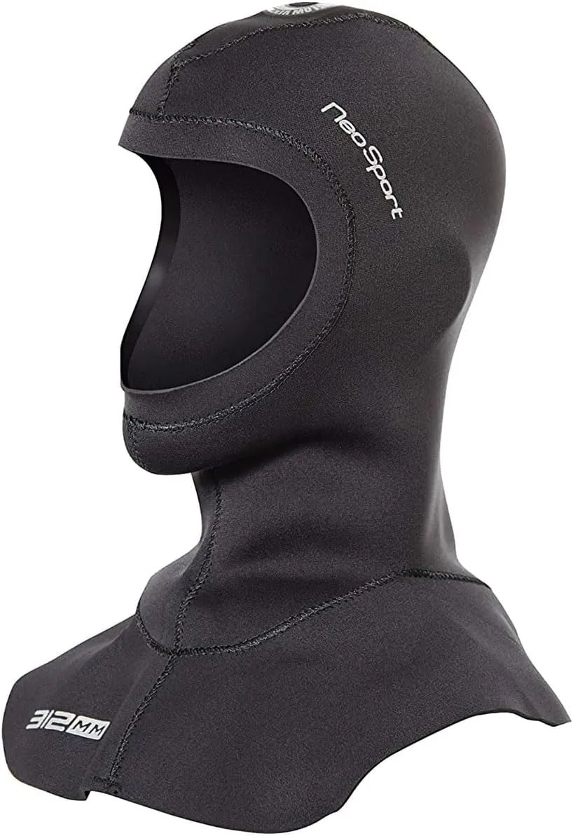 Neosport 5/3mm Neoprene Scuba Diving Bibbed & Vented Hood