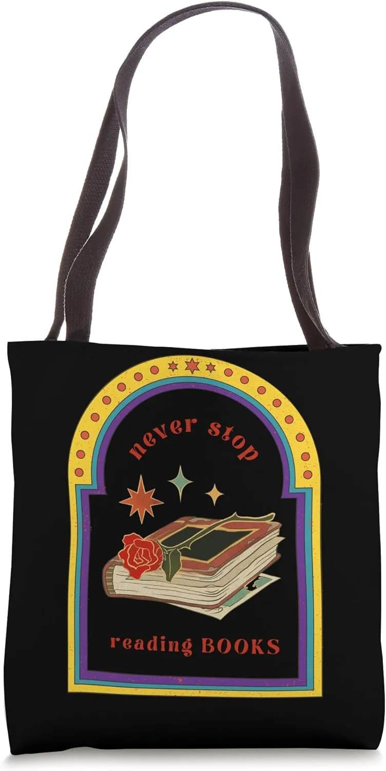 Never Stop Reading Books - Book Discussion Club Tote Bag