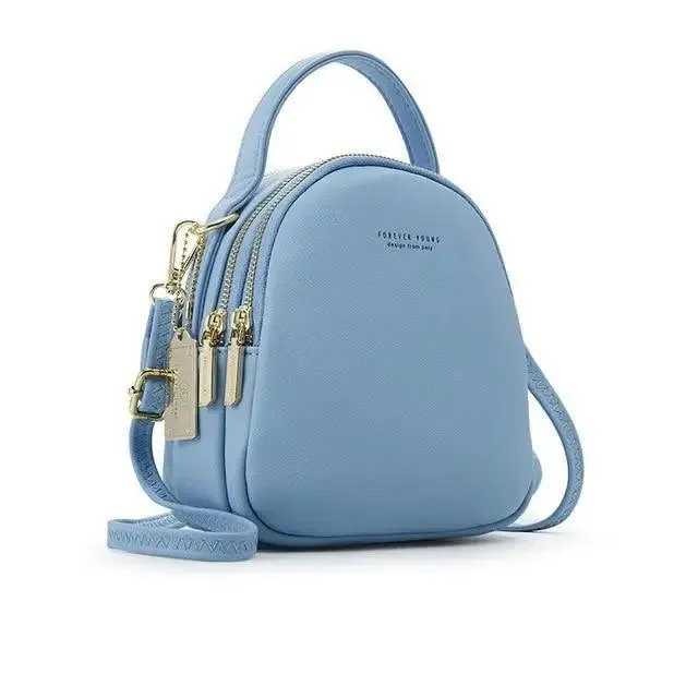 New Versatile Big Capacity 3 Layer Women Backpack Fashionable Small Backpack For Ladies Soft Leather Shoulder Crossbody bag for Female