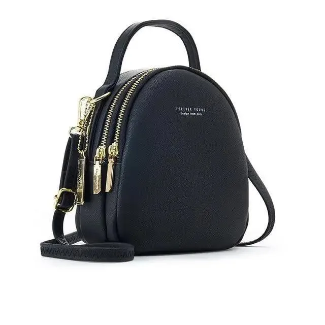 New Versatile Big Capacity 3 Layer Women Backpack Fashionable Small Backpack For Ladies Soft Leather Shoulder Crossbody bag for Female