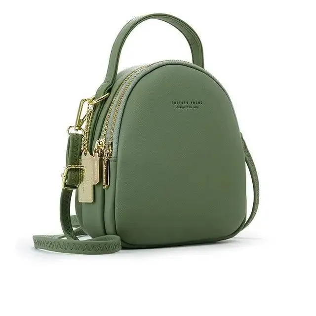 New Versatile Big Capacity 3 Layer Women Backpack Fashionable Small Backpack For Ladies Soft Leather Shoulder Crossbody bag for Female
