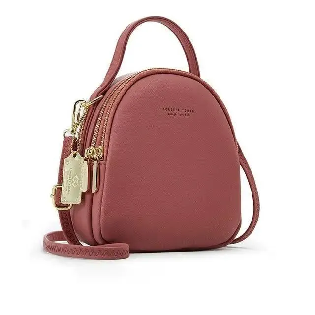 New Versatile Big Capacity 3 Layer Women Backpack Fashionable Small Backpack For Ladies Soft Leather Shoulder Crossbody bag for Female