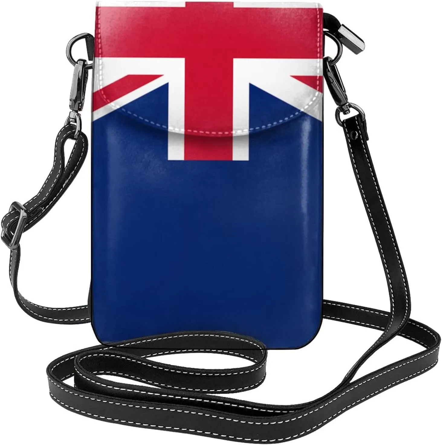 New Zealand Flag Lightweight leather crossbody phone bag, women's shoulder bag cell phone wallet, travel bag with credit card slots,