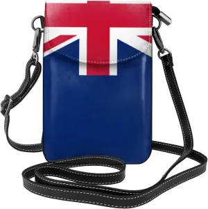 New Zealand Flag Lightweight leather crossbody phone bag, women's shoulder bag cell phone wallet, travel bag with credit card slots,