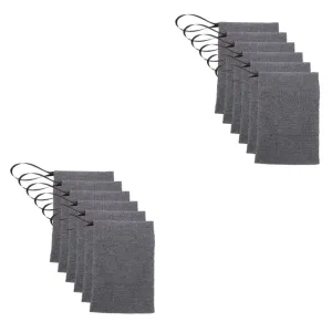 NOLITOY 12pcs Foaming Soap Pouches Reusable Mesh Soap Bags for Body Scrubbing Exfoliating and Shower Use Practical Bathroom Supplies Drawstring for Easy Hanging Grey Color