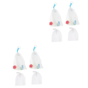 NOLITOY 8pcs Exfoliating Soap Foaming Nets Pouches for Handmade Facial Cleansing for Making Shower Use Design for Lathering