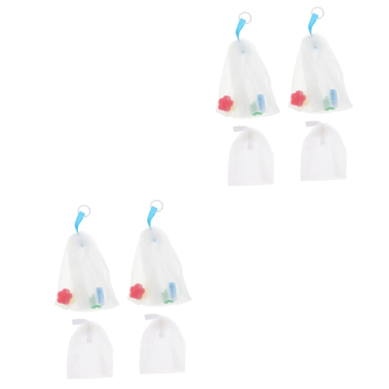 NOLITOY 8pcs Exfoliating Soap Foaming Nets Pouches for Handmade Facial Cleansing for Making Shower Use Design for Lathering