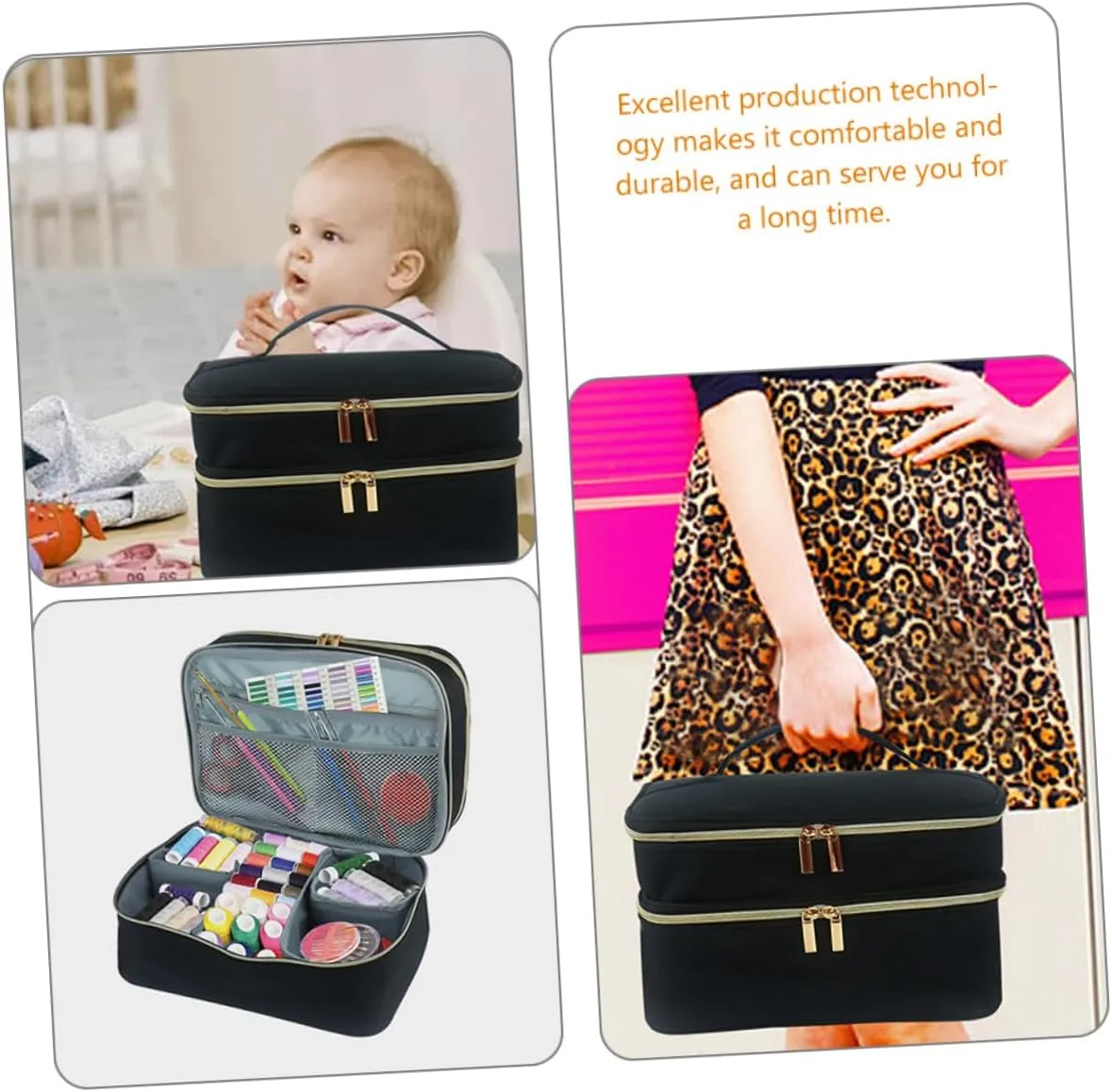 NOLITOY Makeup Bag for Travel Large Capacity Storage Bag Organizer Nail Art Holder