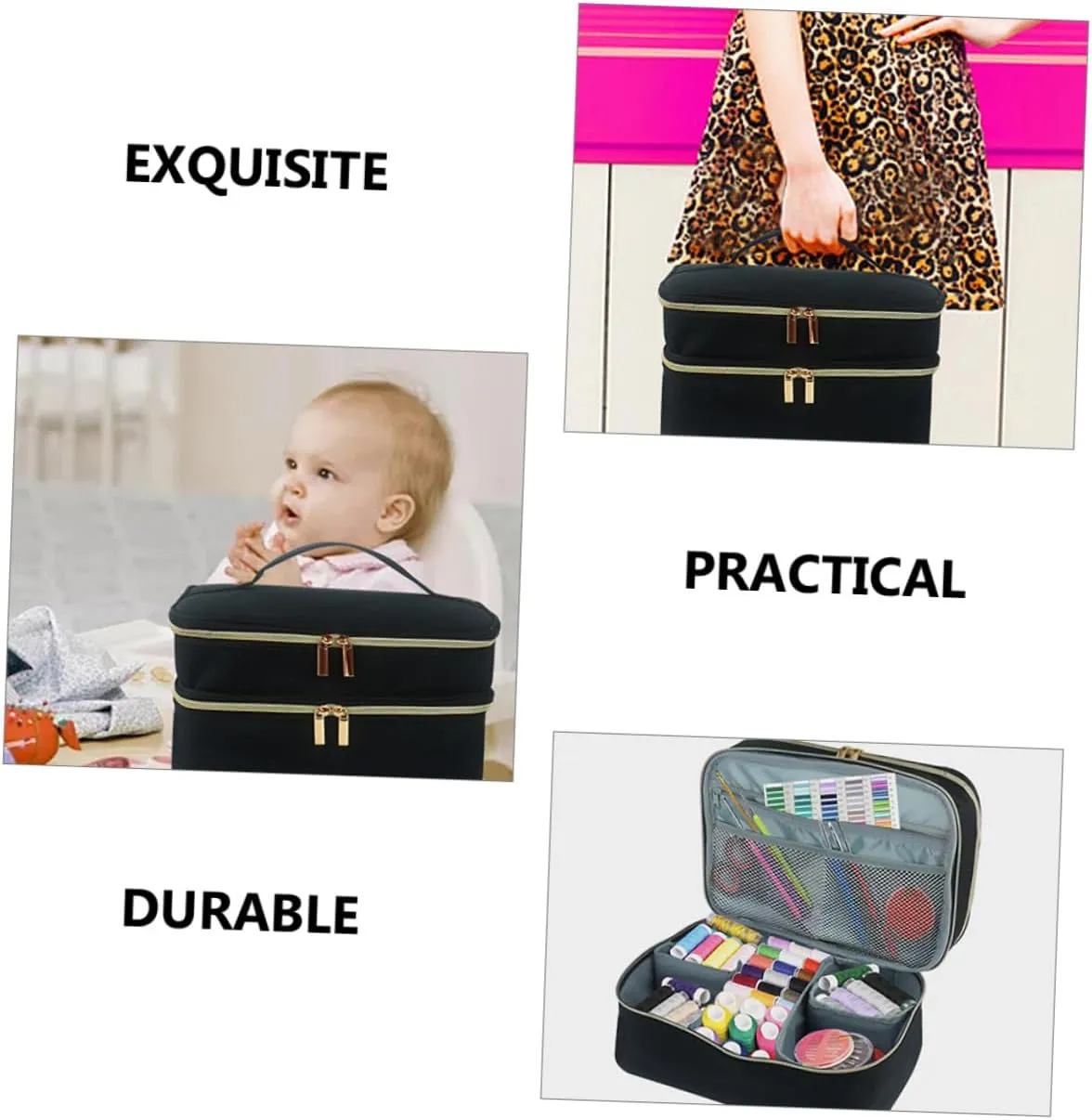 NOLITOY Makeup Bag for Travel Large Capacity Storage Bag Organizer Nail Art Holder