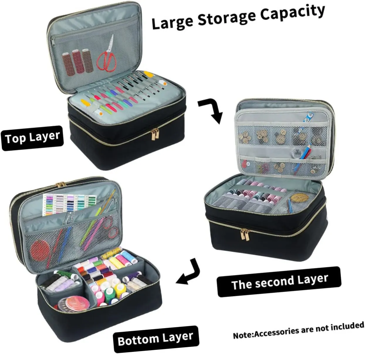 NOLITOY Makeup Bag for Travel Large Capacity Storage Bag Organizer Nail Art Holder