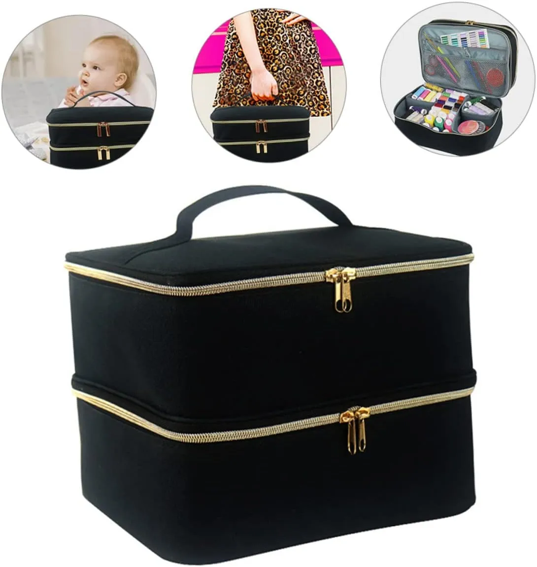 NOLITOY Makeup Bag for Travel Large Capacity Storage Bag Organizer Nail Art Holder