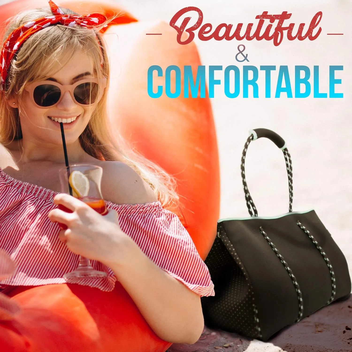 Nordic By Nature Large Designer Beach Bag Tote For Women, Men And Kids