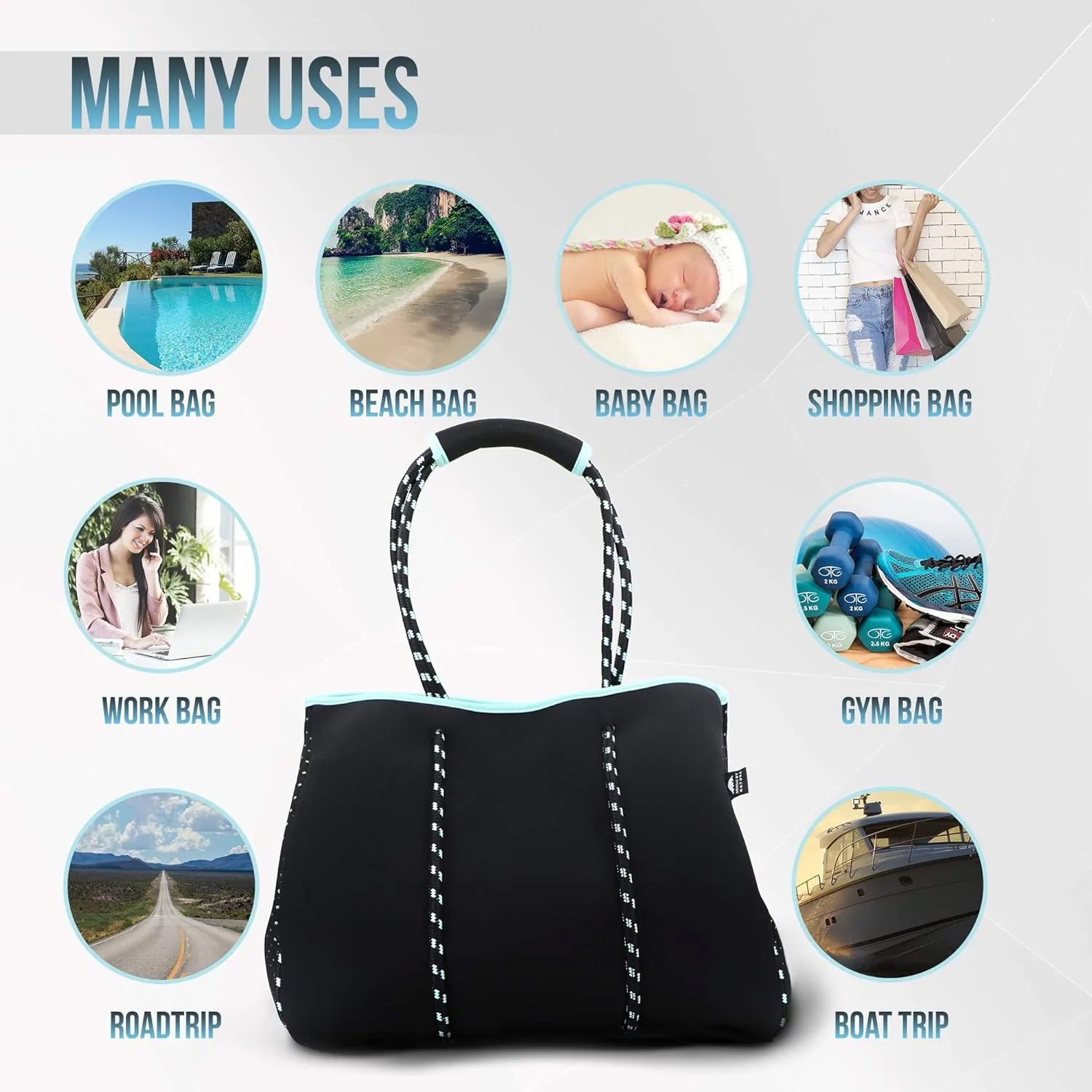 Nordic By Nature Large Designer Beach Bag Tote For Women, Men And Kids