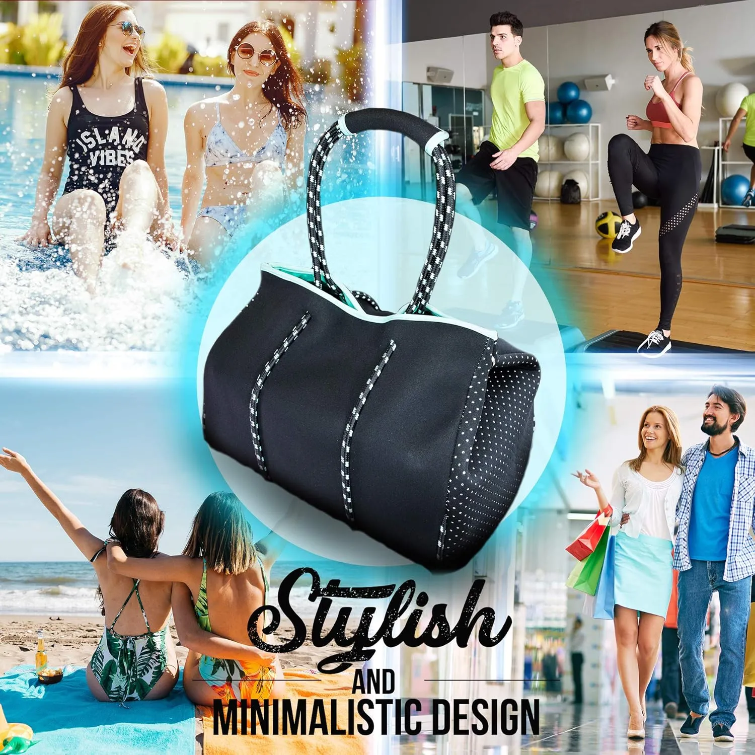 Nordic By Nature Large Designer Beach Bag Tote For Women, Men And Kids