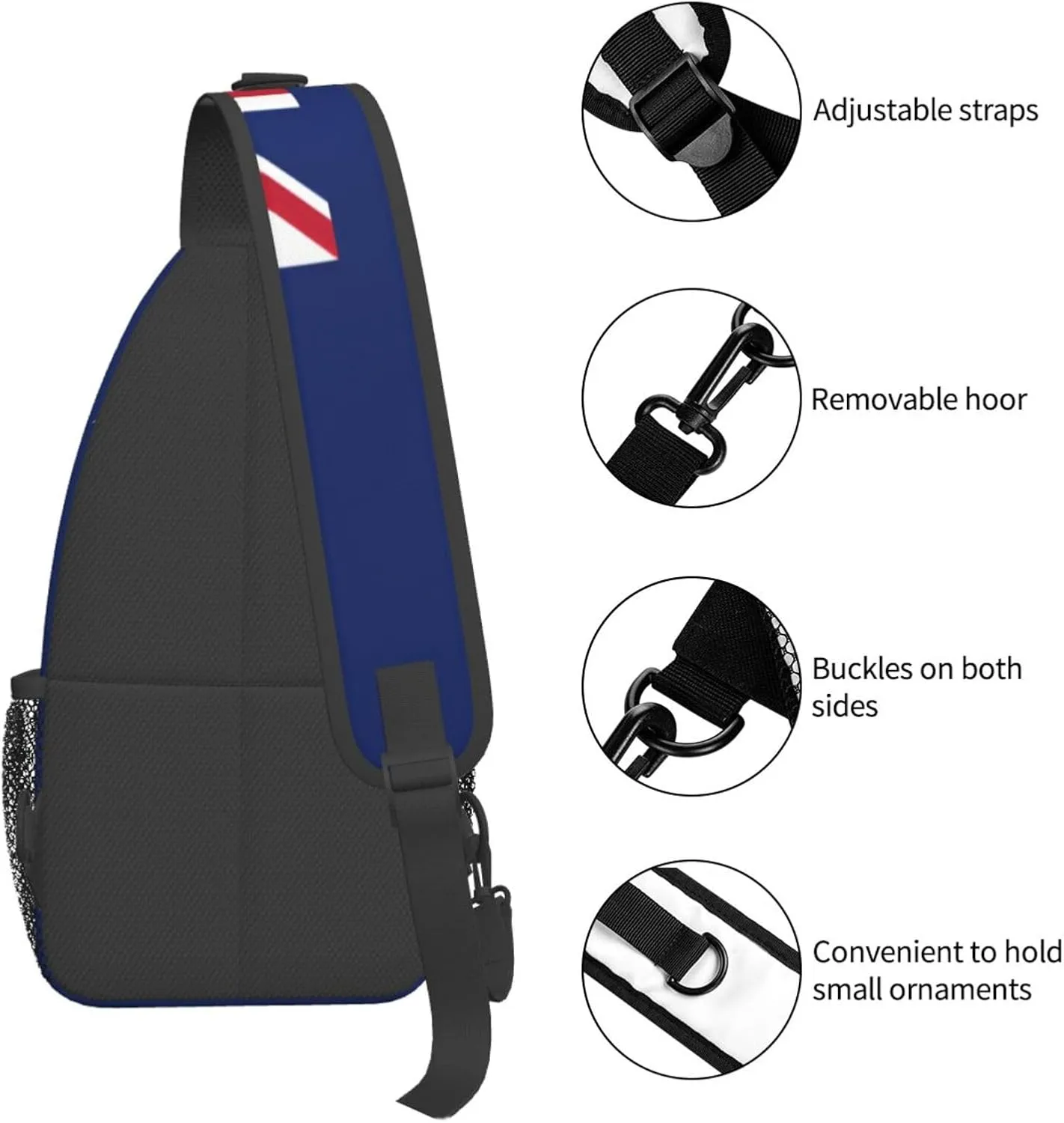 Norwegian flag Men's And Women's Small Crossbody Bags Chest Bags Daily Bags Are Suitable For Outdoor Hiking Trips