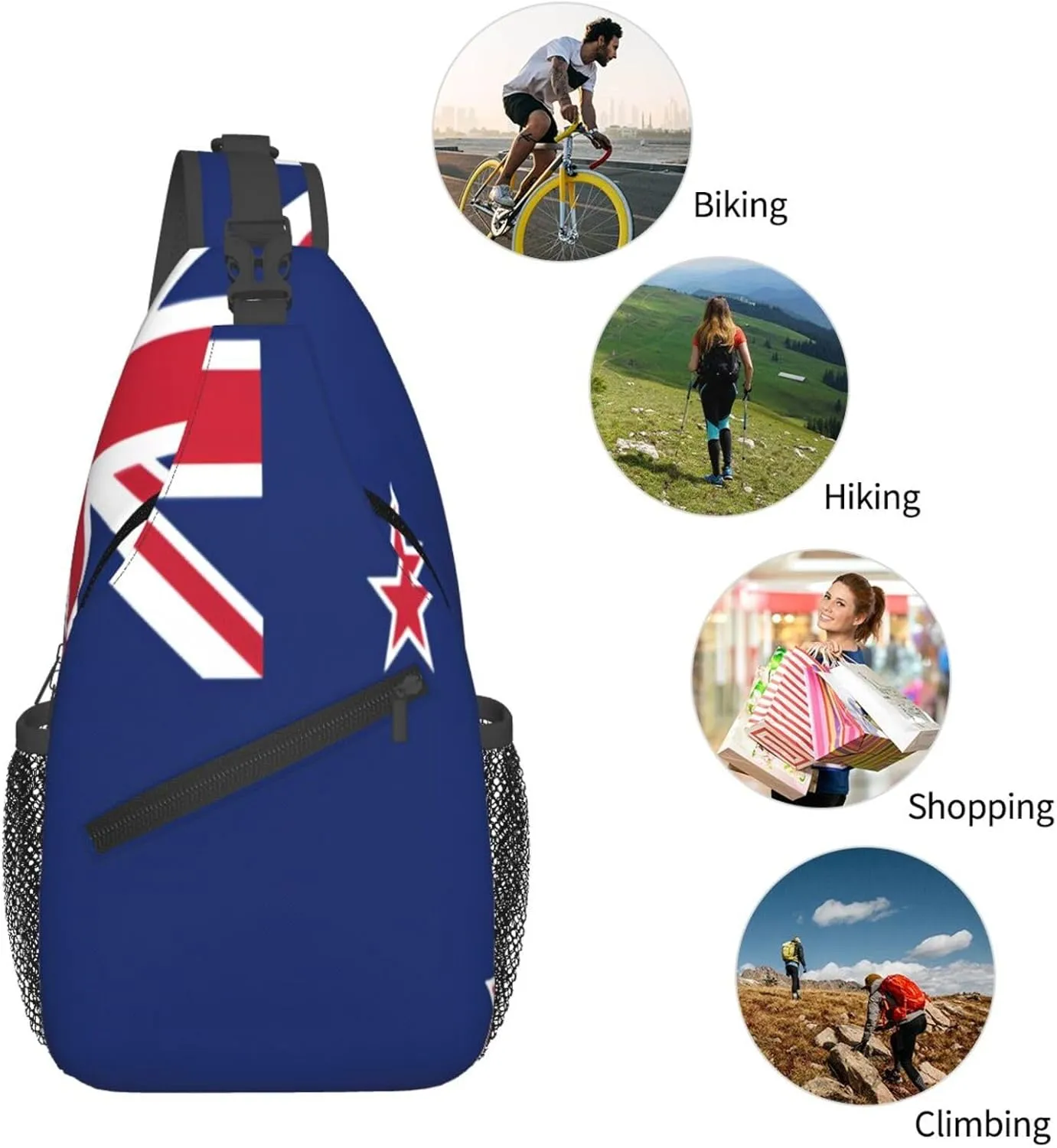 Norwegian flag Men's And Women's Small Crossbody Bags Chest Bags Daily Bags Are Suitable For Outdoor Hiking Trips