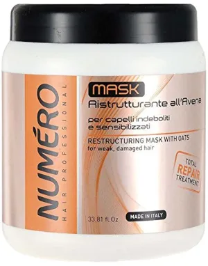 Numero Restructuring Cream Mask Hair with Oat Extracts (33.81 fl.oz)