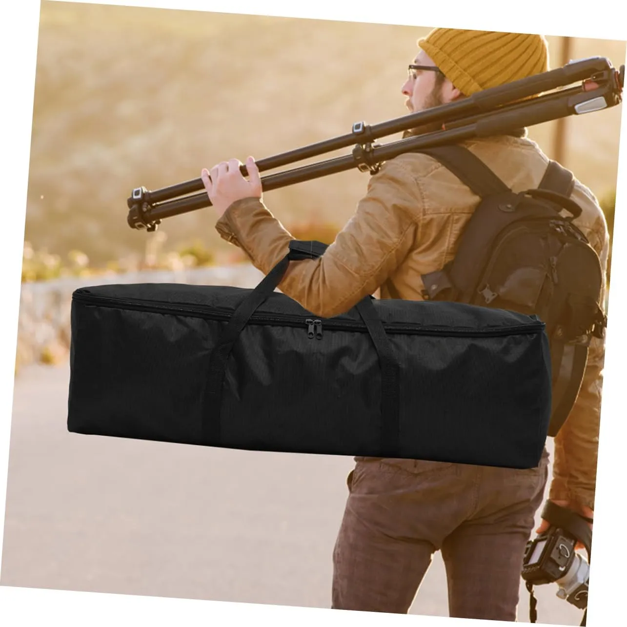 NUOBESTY 2pcs Zipper Tripod Carrying Bags Portable Oxford Cloth Equipment Carrier Case for Photographic Gear for Safe Storage and Transport