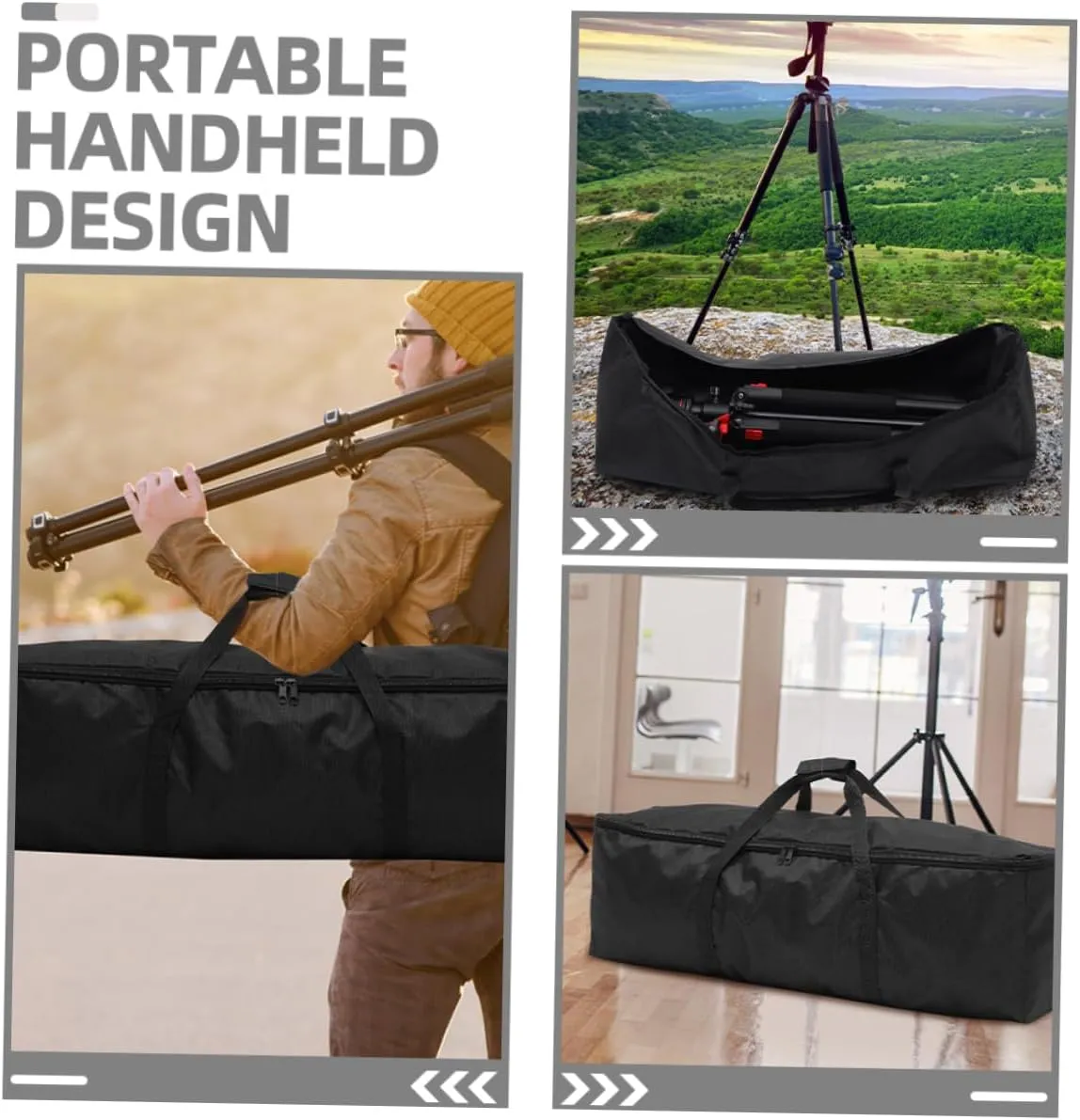 NUOBESTY 2pcs Zipper Tripod Carrying Bags Portable Oxford Cloth Equipment Carrier Case for Photographic Gear for Safe Storage and Transport