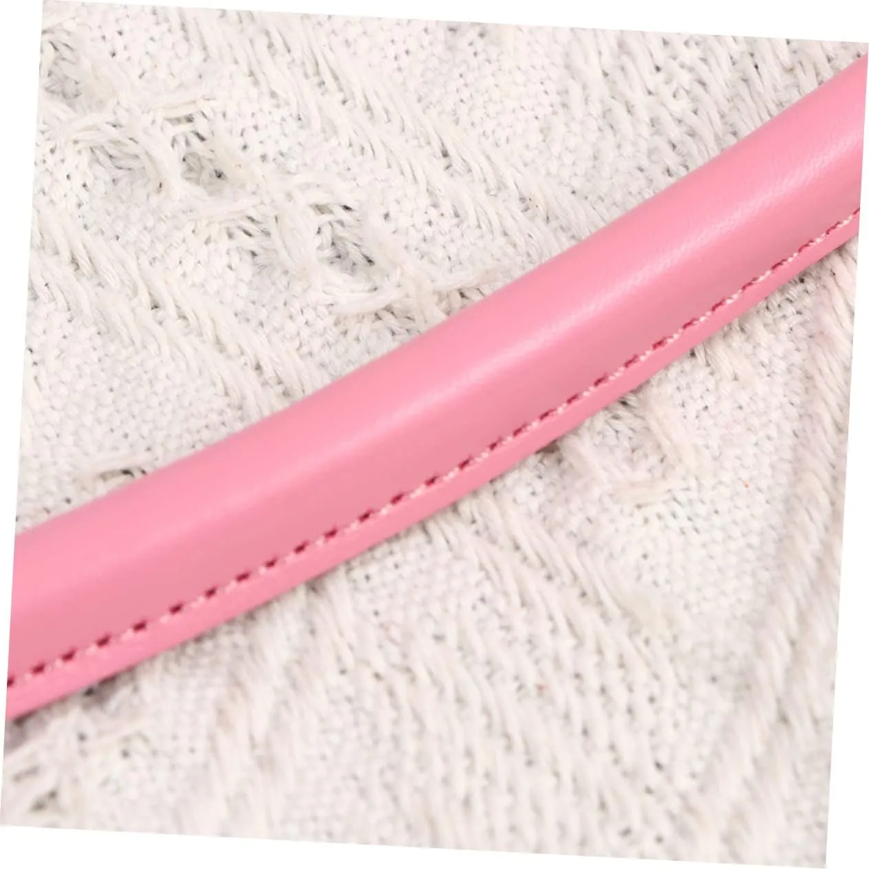 NUOBESTY 60cm Genuine Leather Tote Bag Handle DIY Purse Making Handbag Belt Pink Pair for Women