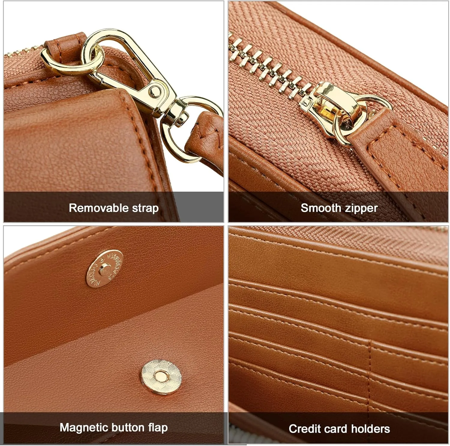 nuoku Women's Small Crossbody Shoulder Bags, Clutch Purses Wristlet Phone Wallet for Women with Credit Card Holder