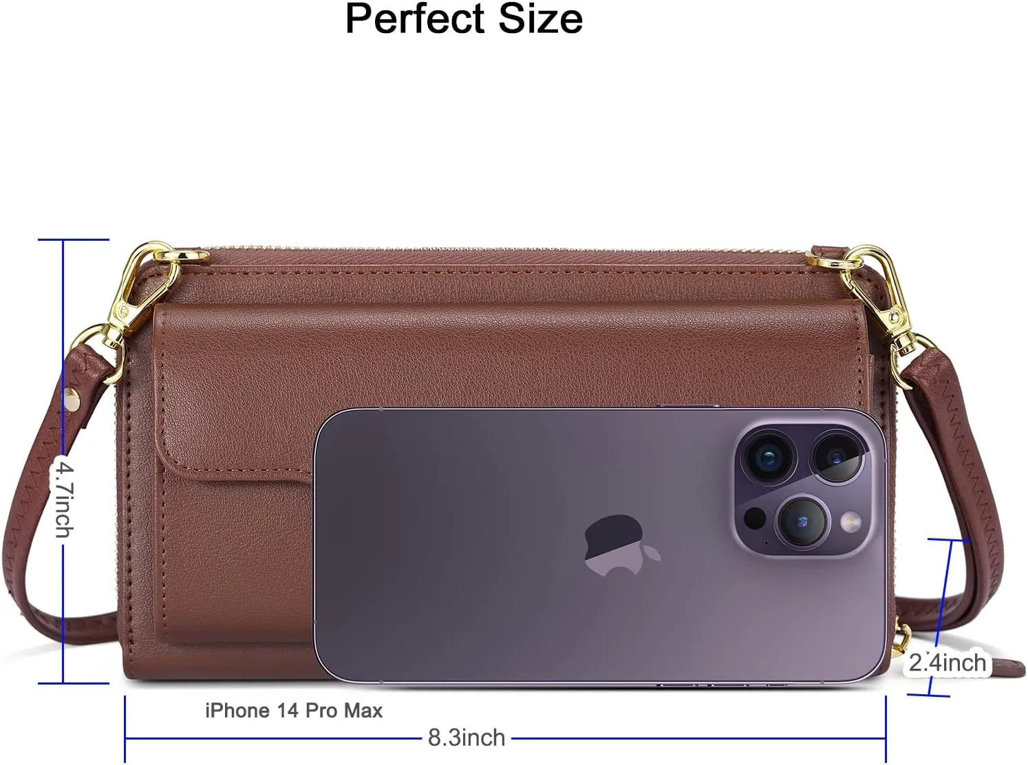 nuoku Women's Small Crossbody Shoulder Bags, Clutch Purses Wristlet Phone Wallet for Women with Credit Card Holder
