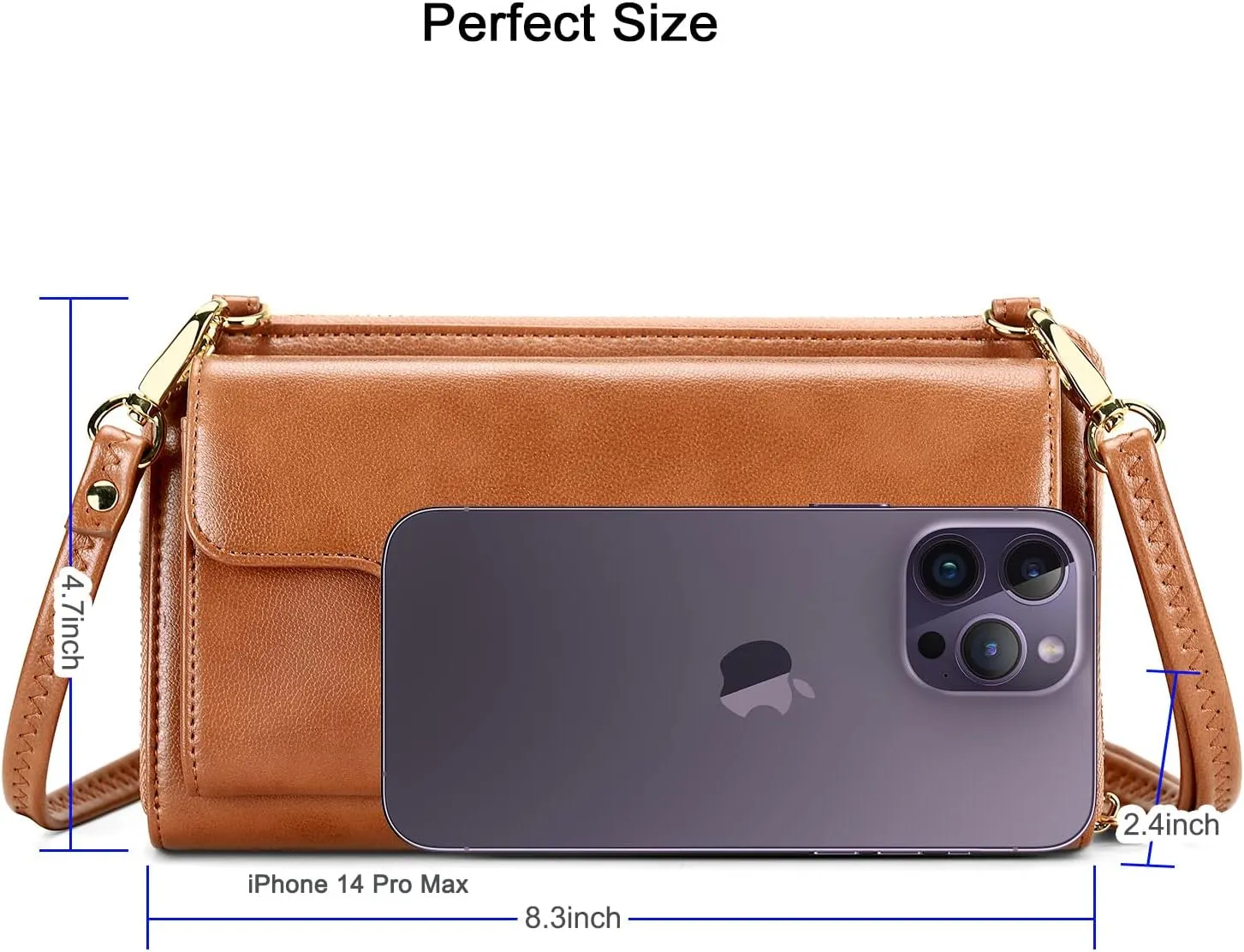 nuoku Women's Small Crossbody Shoulder Bags, Clutch Purses Wristlet Phone Wallet for Women with Credit Card Holder