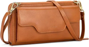 nuoku Women's Small Crossbody Shoulder Bags, Clutch Purses Wristlet Phone Wallet for Women with Credit Card Holder
