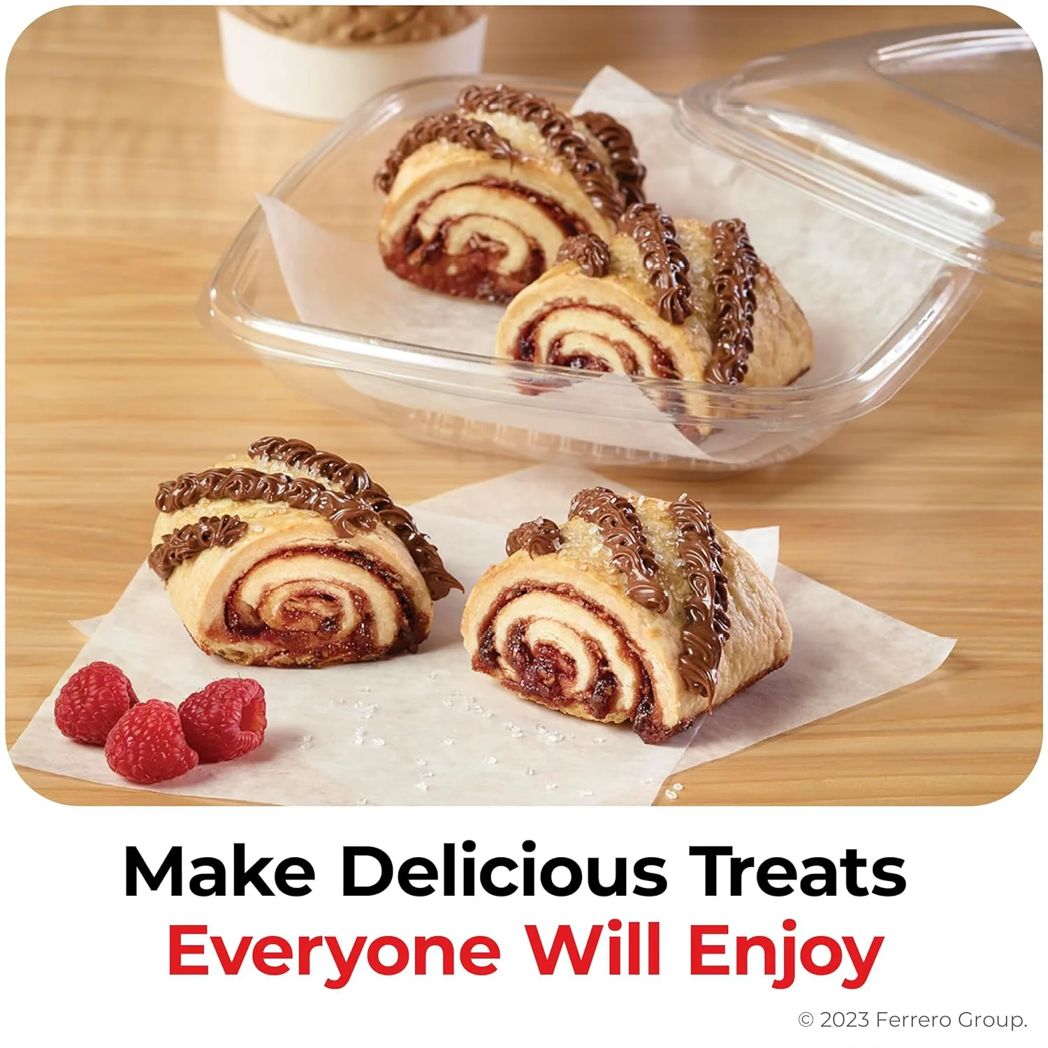 Nutella Hazelnut Spread Piping Bags, 6 Bags, Baking Supplies, Great For Restaurants And Bakeries, 211.2 Oz Total