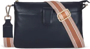 Oak Leathers Small Crossbody Bag For Women With Adjustable, Wide Strap - Real Leather Crossover Shoulder Purse