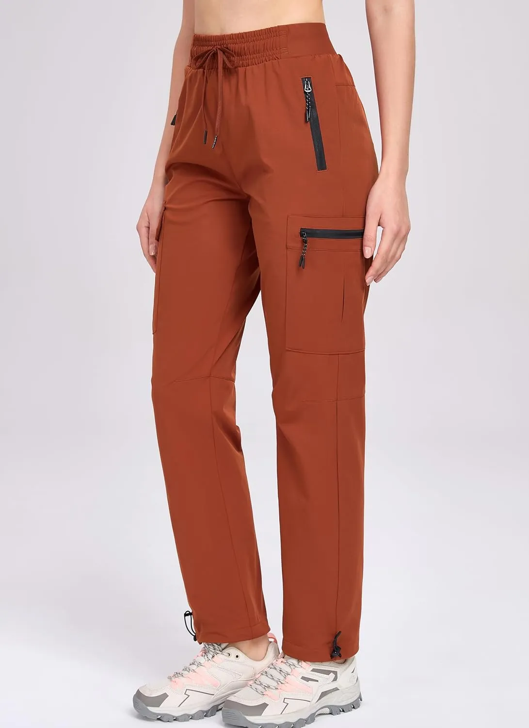 Oalka Women's Hiking Pants Water Resistant Quick Dry Cargo Pockets Pants