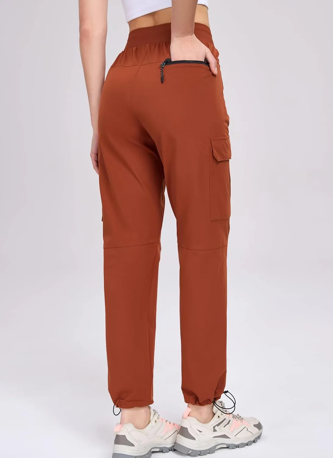 Oalka Women's Hiking Pants Water Resistant Quick Dry Cargo Pockets Pants