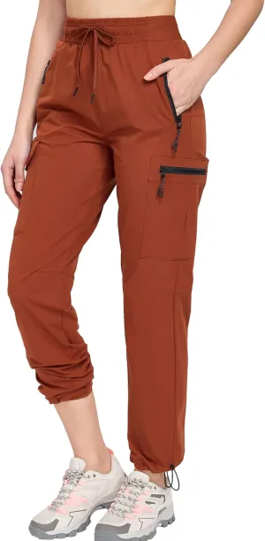 Oalka Women's Hiking Pants Water Resistant Quick Dry Cargo Pockets Pants