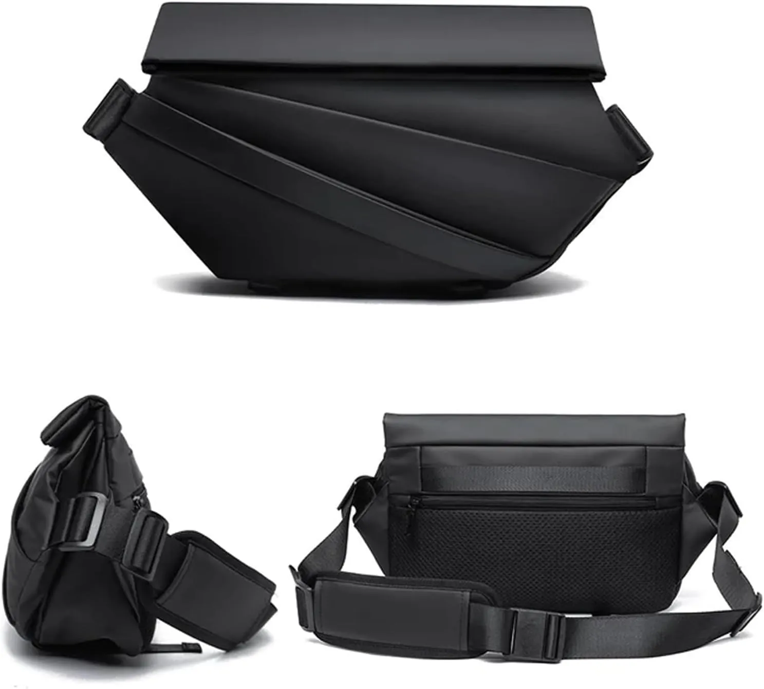 Obsidian Sling Bag, Ria Obsidian Sling Bag, Crossbody Bag Men, Waterproof Sling Bag for Men, Men Crossbody Bags (Black B)