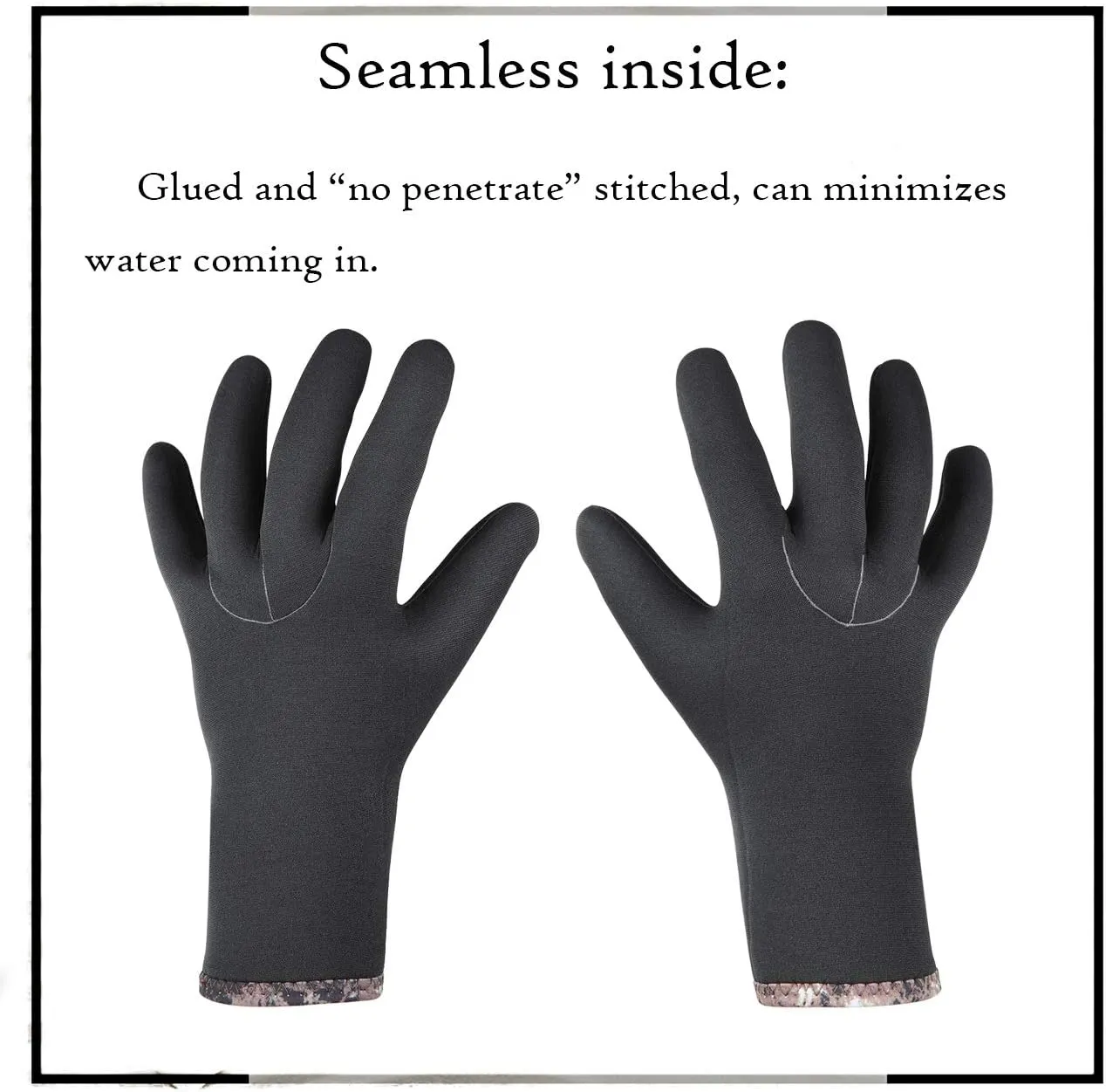 OMGear Neoprene Gloves Diving Wetsuit Gloves 3mm Flexible Thermal with Adjustable Waist Strap for Snorkeling Scuba Diving Surfing Kayaking Rafting Spearfishing Sailing