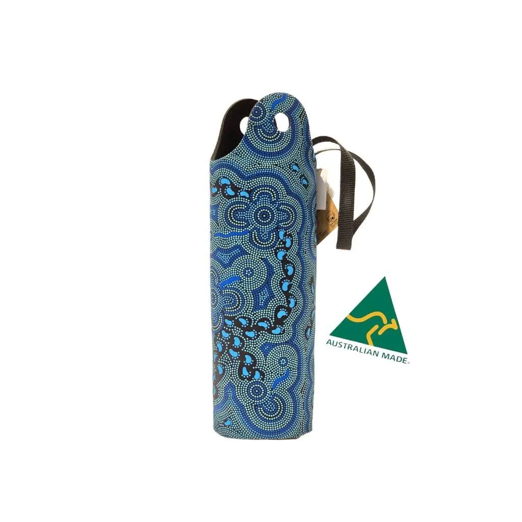 On Walkabout Blue Wine Bottle Holder