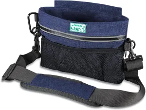 ORIA Dog Treat Training Pouch, Dog Treat Bag, Dog Food Bag, Removable Inner Pocket, Built-in Poop Bag Dispenser, Easily Carries Pet Toys, Kibble, Treats, Blue