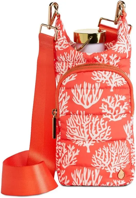 Original HydroBag Collection | Large Water Bottle Holder with Strap & Zipper Slot for Handle | Crossbody Tumbler Carrier Bag with Pockets