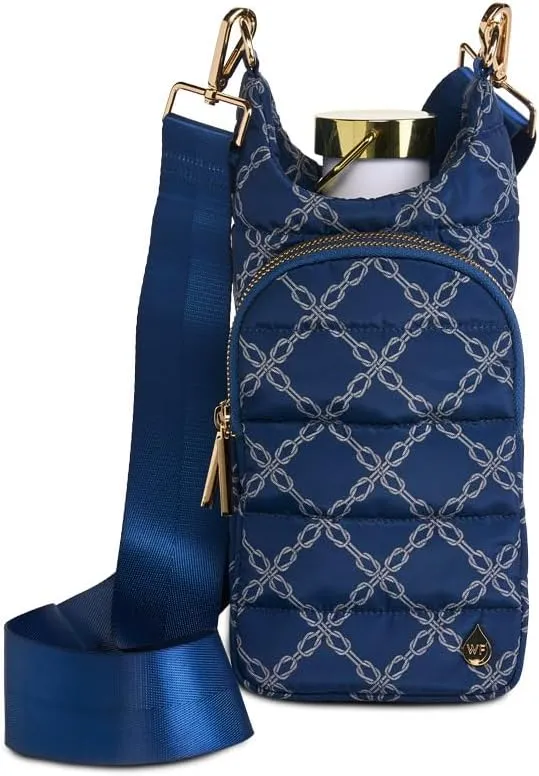 Original HydroBag Collection | Large Water Bottle Holder with Strap & Zipper Slot for Handle | Crossbody Tumbler Carrier Bag with Pockets